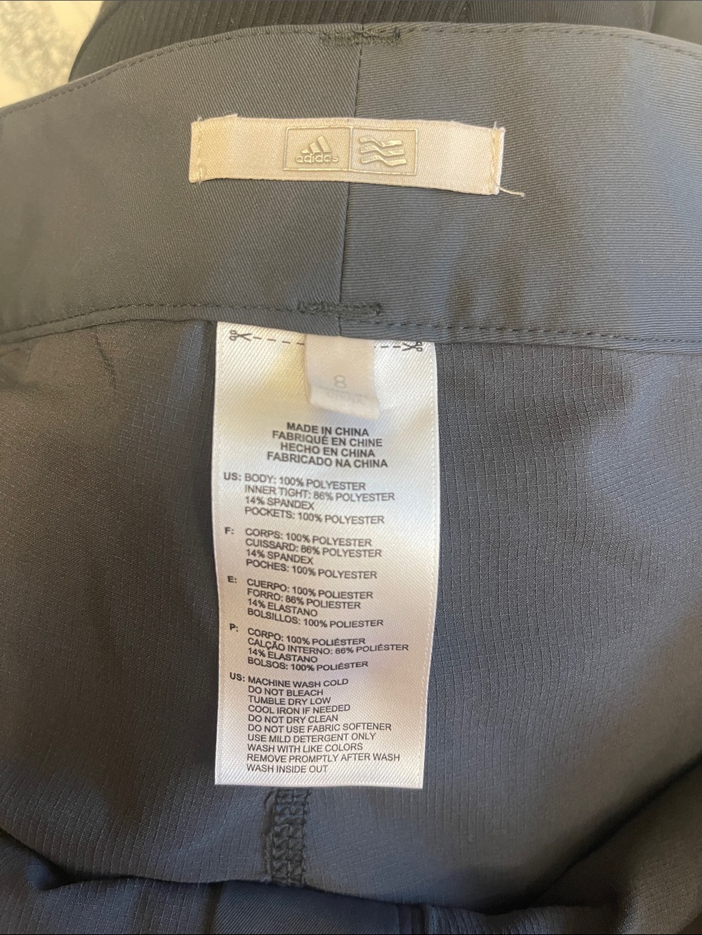 adidas Dark Gray Athletic Skort - Picture 3 of 3